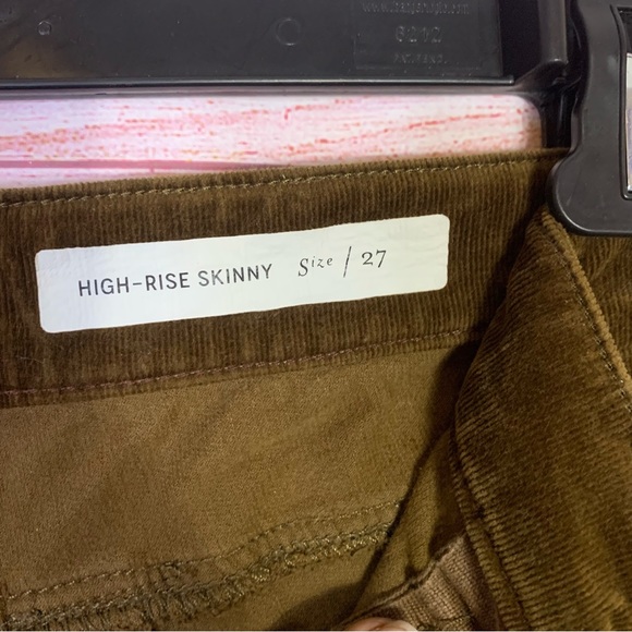 Pilcro and the Letter Press Brown High-Rise Skinny Corduroy Pants Size 27 - Picture 2 of 9